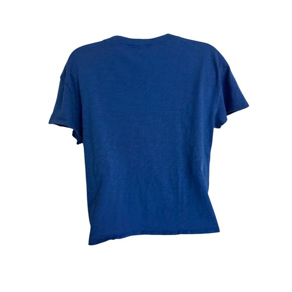 Caslon Blue Marmara Size XS Pocket Tee Shirt NWT Knot Hem Short Sleeve $30 - Picture 7 of 7